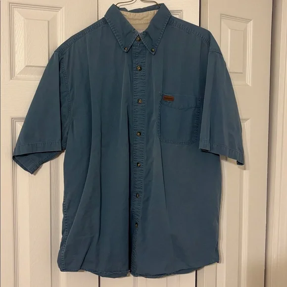 Carhartt Light Blue Button-Up Shirt - Picture 1 of 4
